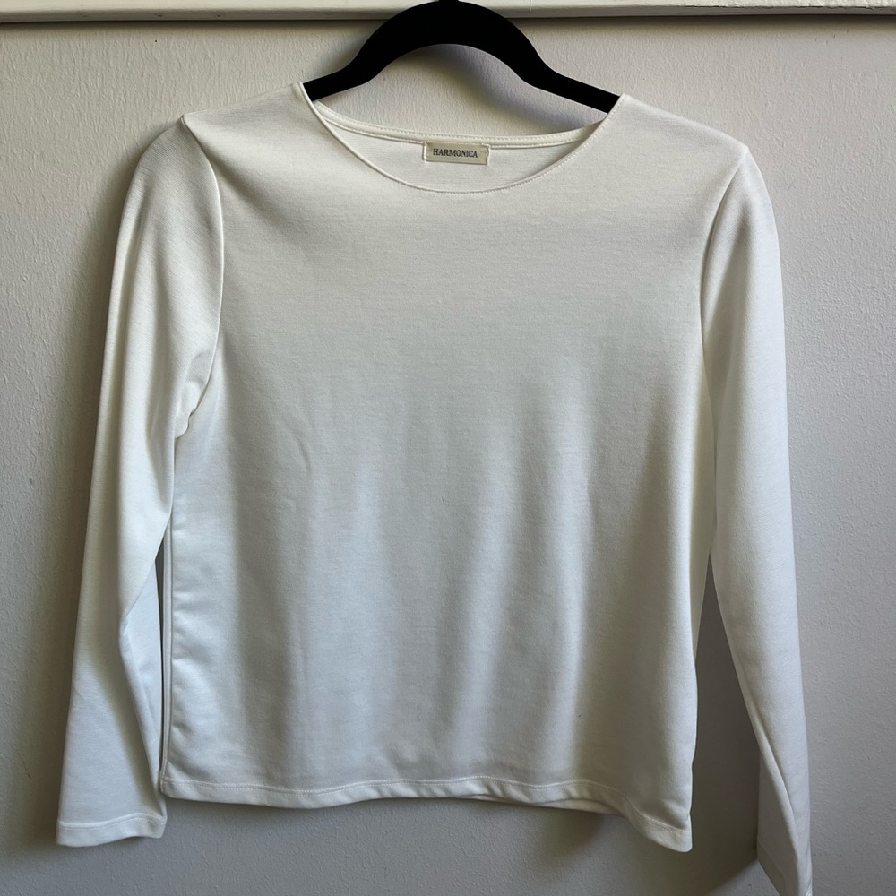 Harmonica Classic White Long Sleeve Sweater